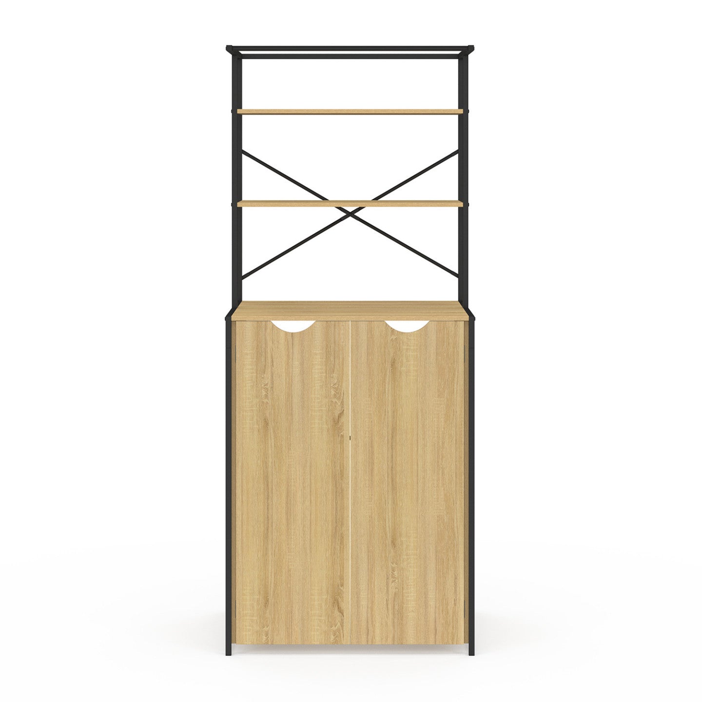 IDMarket - Armadio chiuso per lavatrice DETROIT dal design industriale