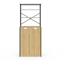 IDMarket - Armadio chiuso per lavatrice DETROIT dal design industriale