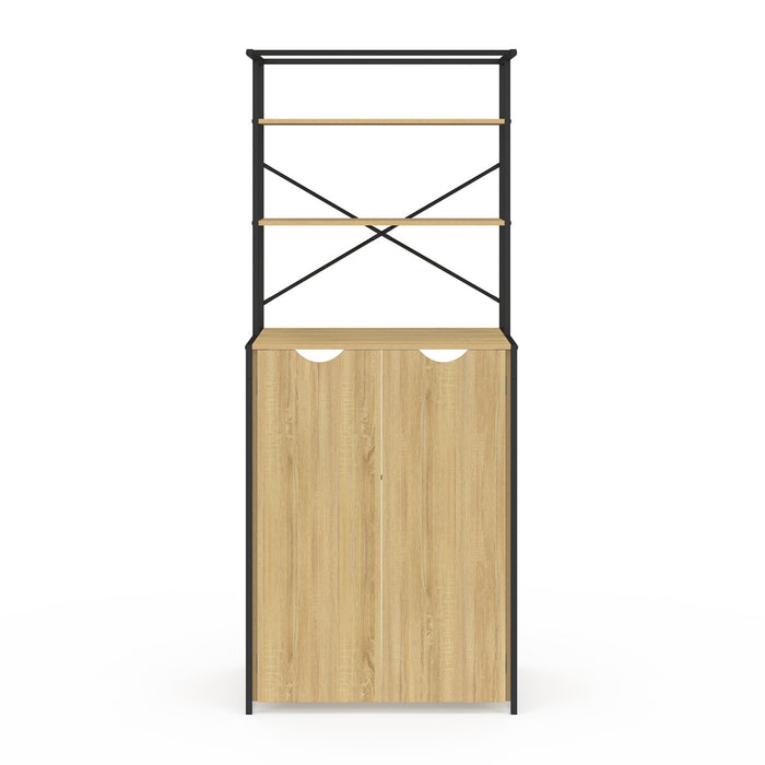 IDMarket - Armadio chiuso per lavatrice DETROIT dal design industriale