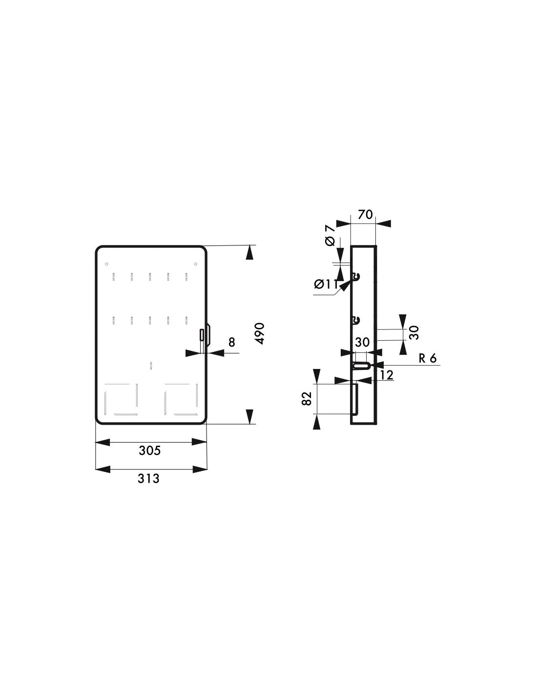 Armadio procedurale con porta trasparente, capacità 10 lucchetti, Lockout Tagout LOTO - THIRARD