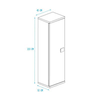 Armadio con anta 45x52x223 colore bianco consumato