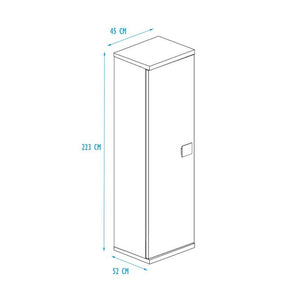 Armadio con anta 45x52x223 colore bianco consumato
