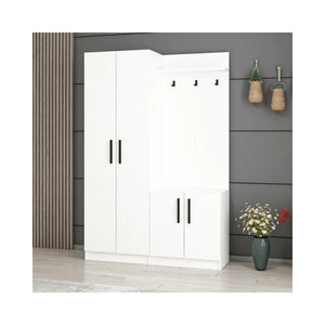 Armadio con appendiabiti Dante 120x37x180h colore bianco