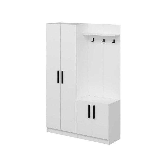 Armadio con appendiabiti Dante 120x37x180h colore bianco