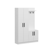 Armadio con appendiabiti Dante 120x37x180h colore bianco