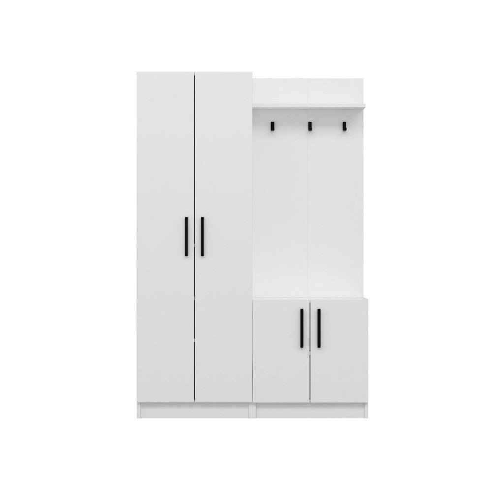 Armadio con appendiabiti Dante 120x37x180h colore bianco