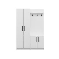 Armadio con appendiabiti Dante 120x37x180h colore bianco