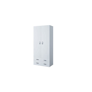 Armadio con cassetti bianco 170×52×80 cm 2 cassetti 2 ante – CTF