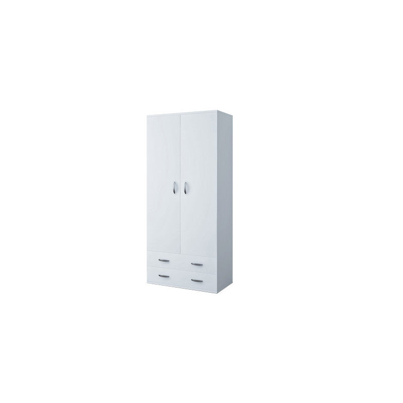 Armadio con cassetti bianco 170×52×80 cm 2 cassetti 2 ante – CTF