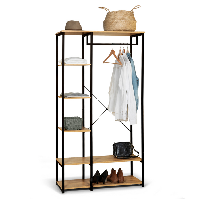 IDMarket - Armadio con ripiani L. 90 cm DETROIT industrial design