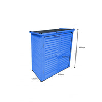 Armadio da Giardino in Legno Trattato 87x47x95 Blu con 3 Ripiani