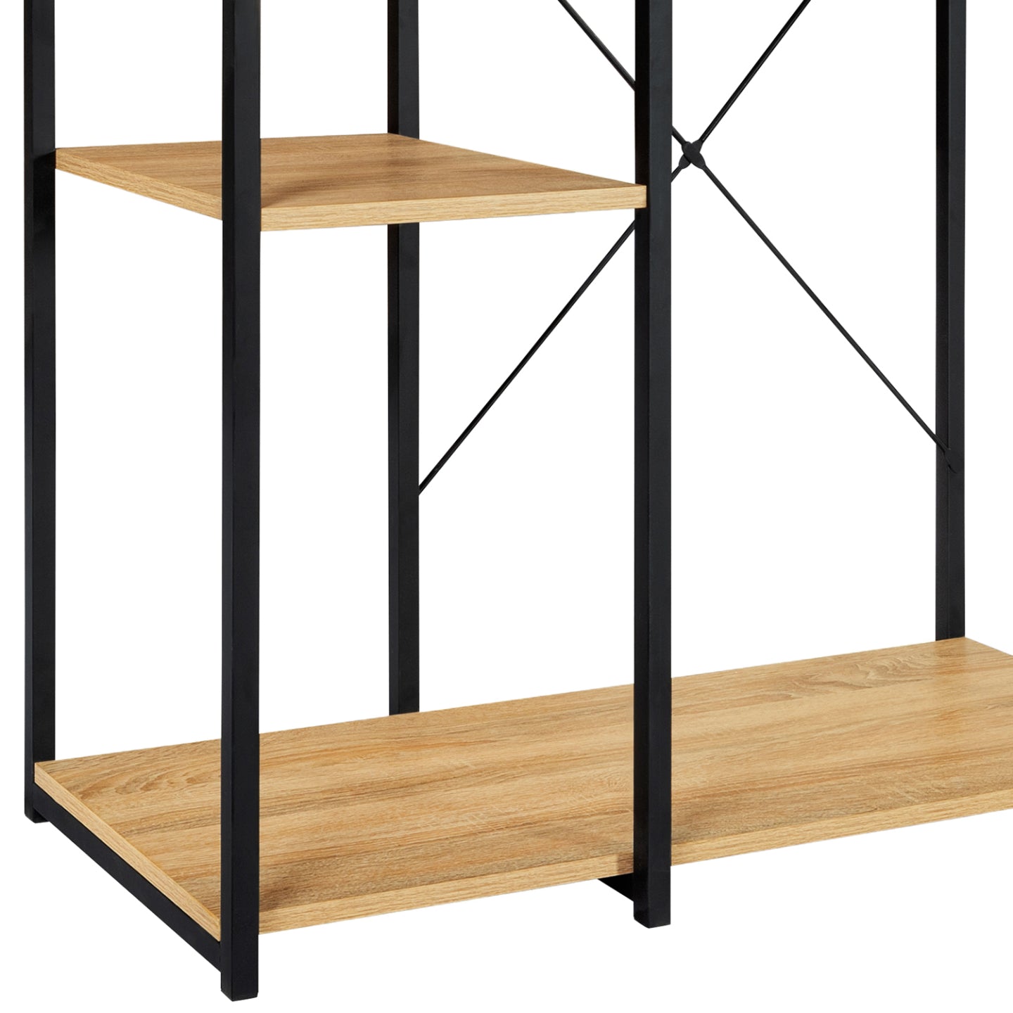 IDMarket - Armadio doppio con ripiani L. 90 cm DETROIT design industriale