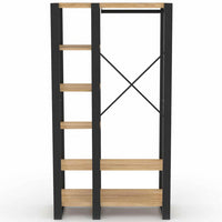 IDMarket - Armadio e scaffalatura ONYX in legno e nero