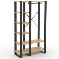 IDMarket - Armadio e scaffalatura ONYX in legno e nero