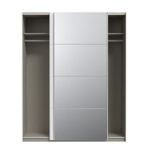Armadio Elio 2 ante scorrevoli bianco con anta a specchio 170x61x210.5H