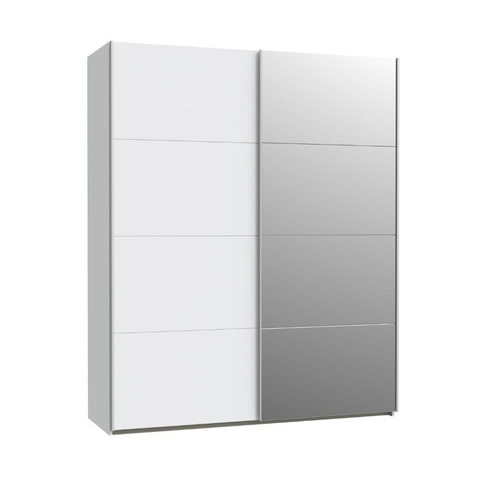 Armadio Elio 2 ante scorrevoli bianco con anta a specchio 170x61x210.5H