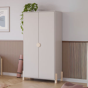 Armadio Enola 2 ante in legno beige 92,8x45x180 Eleganza e praticità per la tua casa