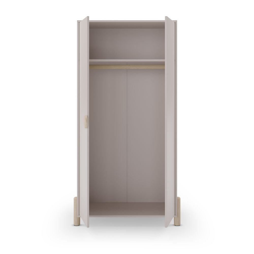 Armadio Enola 2 ante in legno beige 92,8x45x180 Eleganza e praticità per la tua casa