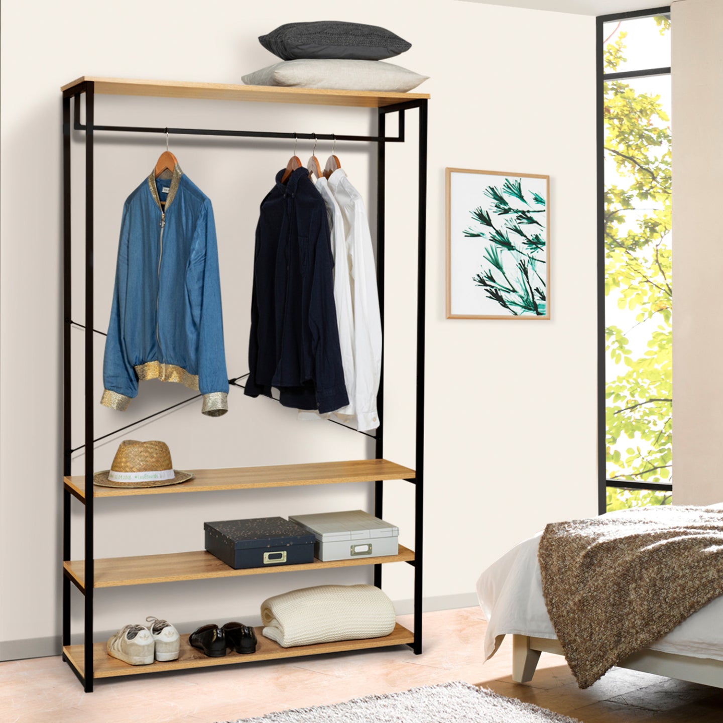 IDMarket - Armadio grande L. 100 cm DETROIT design industriale