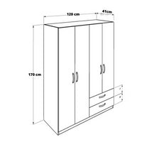 Armadio GRD4422023 4 ante e 2 cassetti rovere rustico