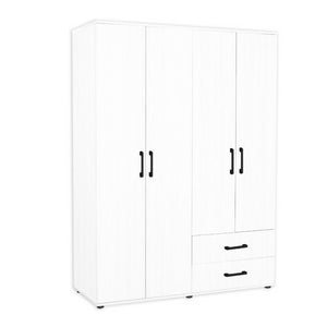 Armadio GRD4422023 bianco 4 ante e 2 cassetti