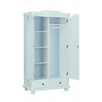 Armadio Inter Link 2 ante + 2 cassetti in pino massello finitura bianco