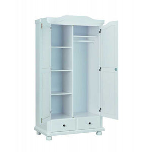 Armadio Inter Link 2 ante + 2 cassetti in pino massello finitura bianco