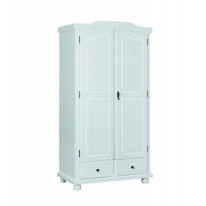 Armadio Inter Link 2 ante + 2 cassetti in pino massello finitura bianco