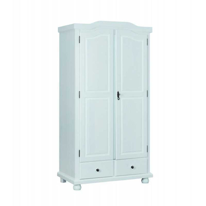 Armadio Inter Link 2 ante + 2 cassetti in pino massello finitura bianco