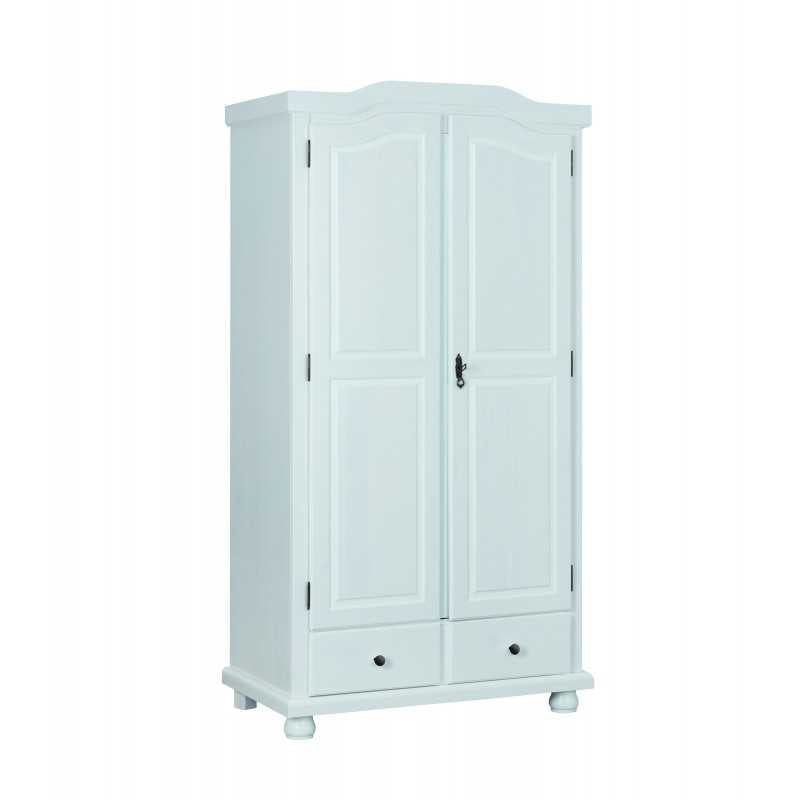 Armadio Inter Link 2 ante + 2 cassetti in pino massello finitura bianco