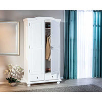 Armadio Inter Link 2 ante + 2 cassetti in pino massello finitura bianco