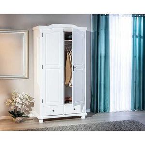 Armadio Inter Link 2 ante + 2 cassetti in pino massello finitura bianco