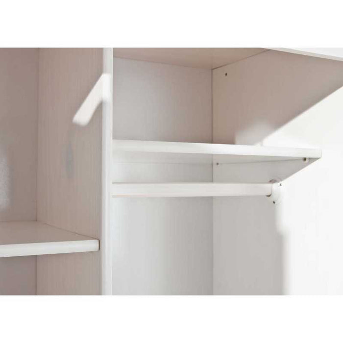 Armadio Inter Link 2 ante + 2 cassetti in pino massello finitura bianco