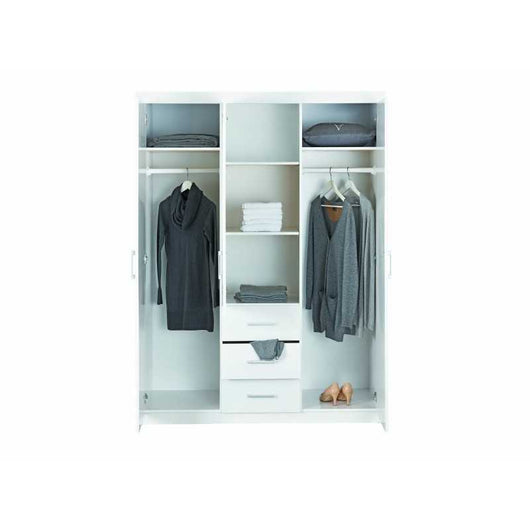 Armadio Inter Link 2 ante + 3 cassetti con vetro dim.14x55x190h