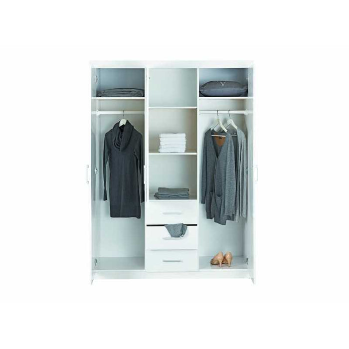 Armadio Inter Link 2 ante + 3 cassetti con vetro dim.14x55x190h