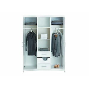 Armadio Inter Link 2 ante + 3 cassetti con vetro dim.14x55x190h