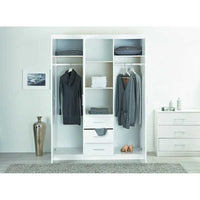 Armadio Inter Link 2 ante + 3 cassetti con vetro dim.14x55x190h