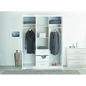 Armadio Inter Link 2 ante + 3 cassetti con vetro dim.14x55x190h