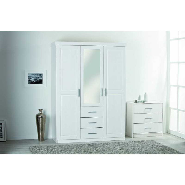 Armadio Inter Link 2 ante + 3 cassetti con vetro dim.14x55x190h