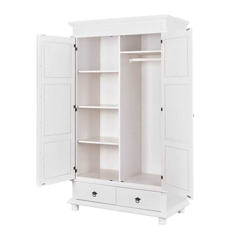 Armadio Inter Link 2 ante in pino massello finitura bianco