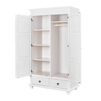 Armadio Inter Link 2 ante in pino massello finitura bianco