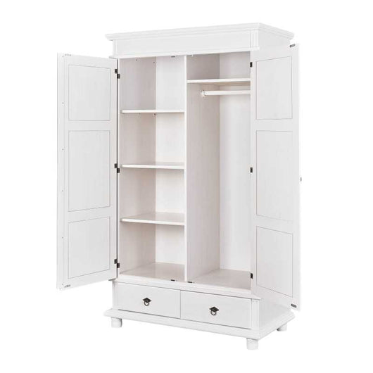 Armadio Inter Link 2 ante in pino massello finitura bianco