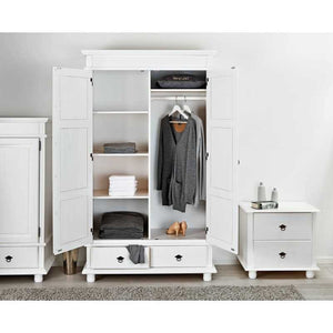 Armadio Inter Link 2 ante in pino massello finitura bianco