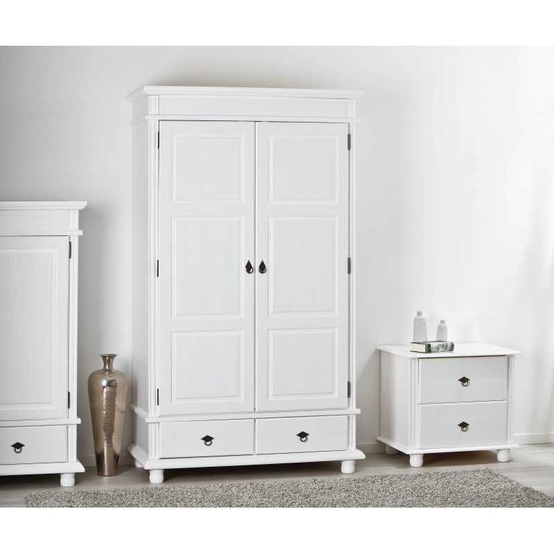 Armadio Inter Link 2 ante in pino massello finitura bianco