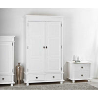 Armadio Inter Link 2 ante in pino massello finitura bianco