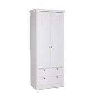 Armadio Landwood14 bianco due ante e due cassetti