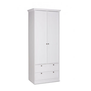 Armadio Landwood14 bianco due ante e due cassetti