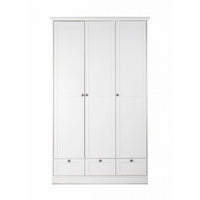 Armadio Landwood18 bianco tre ante e tre cassetti