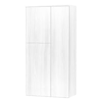 Armadio Multiuso 77x34x180 Bianco Legno 2 Ante E 5 Ripiani
