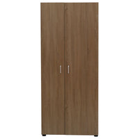 Armadio Multiuso 77x34x180 Colore Quercia 2 Ante E 5 Ripiani